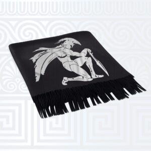 Μαύρο Κασκόλ με Εκτύπωση