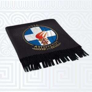 Μαύρο Κασκόλ με Εκτύπωση