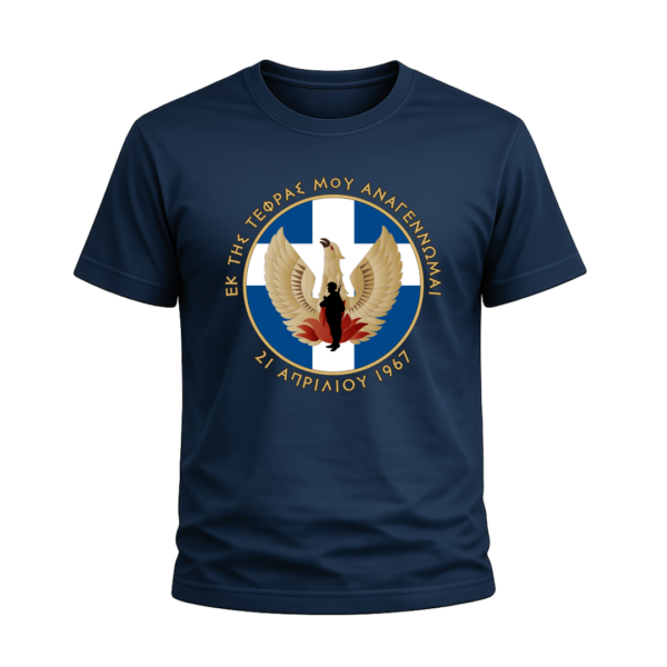 T44 T-Shirt 100% Βαμβάκι – Θέμα: 21η Απριλίου 1967